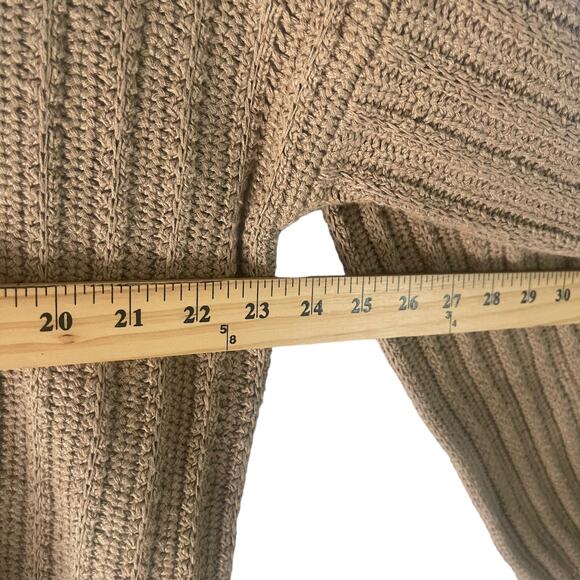 Kaufman's Enro Vintage 90s Men's Size Big 1XL Tan Chunky Knit Sweater - Picture 7 of 8